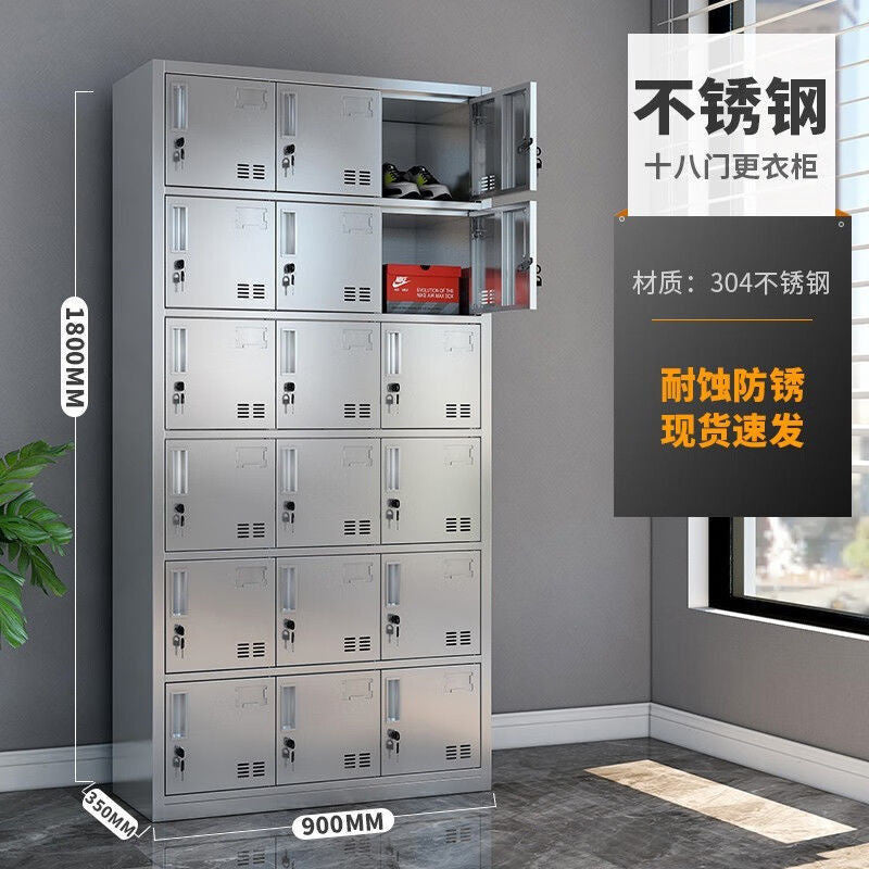 304 Extra Thick Wardrobe Stainless Steel Dust-free Storage Cabinet for Bathroom