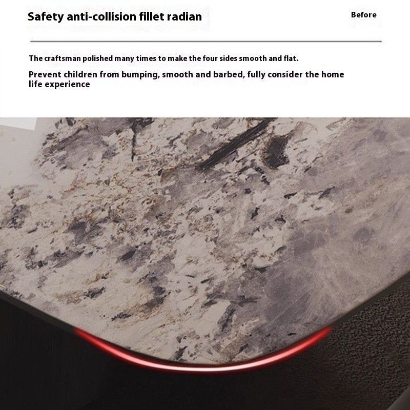 BKK Ready Stock Premium Italian Style Dining Table Square shape Elegant style stainless steel marble