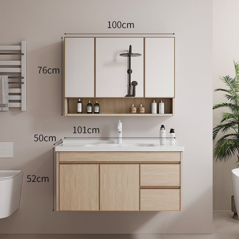 QW- AluminumBathroom storage cabinet aluminum alloy smart mirror Sink set