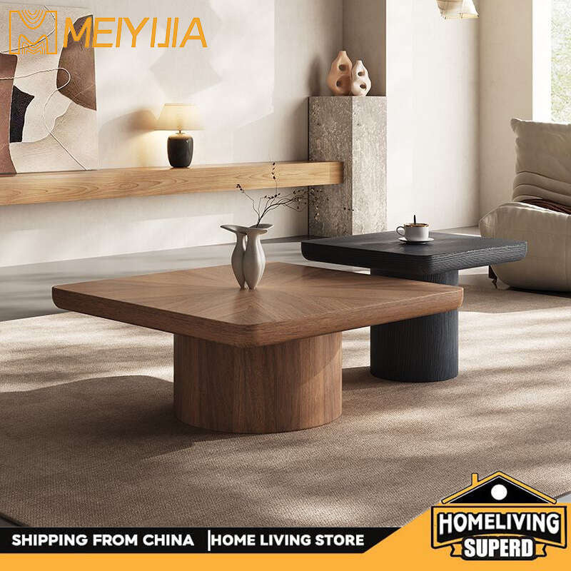 Walnut Solid Wood Combination Square Home Italian Living Room Simple Coffee Table