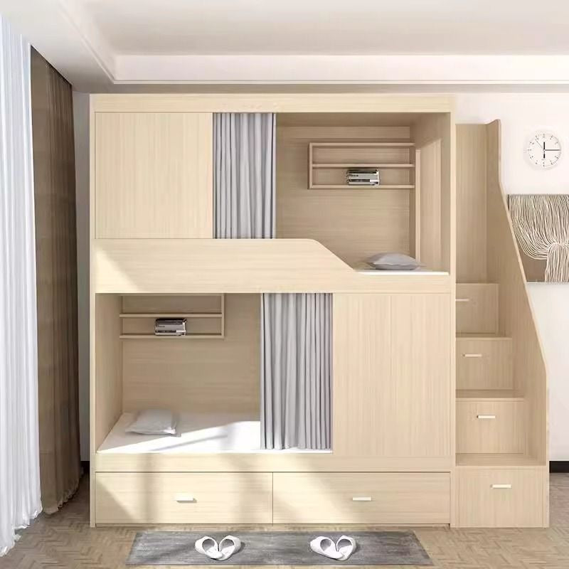 สิ่งสำคัญและเรียบง่าย 2 ชั้นลิฟท์ชั้นลอยบนและด้านล่างมีสีสันสดใส