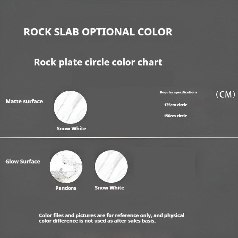 Elegant Italian Style Marble Dining Table Simple, modern, round shape, light and shadow for home use.