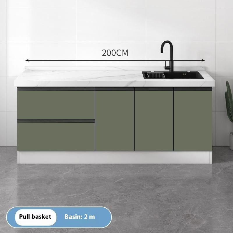 QW- Kitchen kitchen storage cabinet, work desk with sink