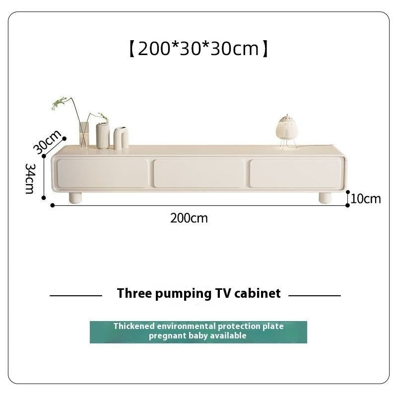 เมนูกลมครีมลมทีวีตู้สีขาวที่เรียบง่ายในโต๊ะกาแฟรวมห้องนั่งเล่นขนาดเล็กชั้นใน...