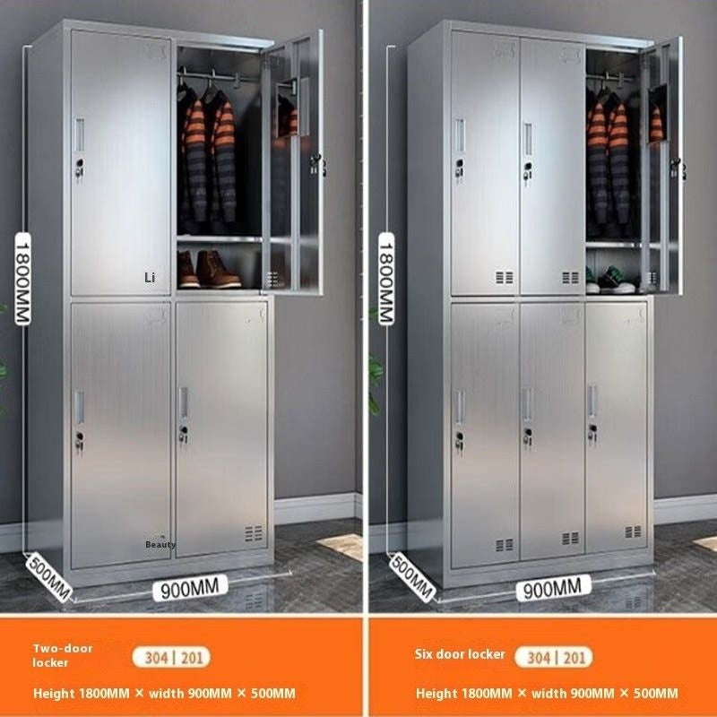 304 Extra Thick Wardrobe Stainless Steel Dust-free Storage Cabinet for Bathroom