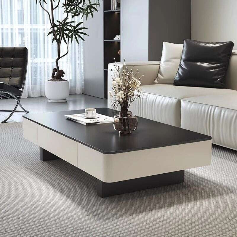 Italian Style Rectangular Stone High-end Living Room Coffee Simple Modern Table for Home