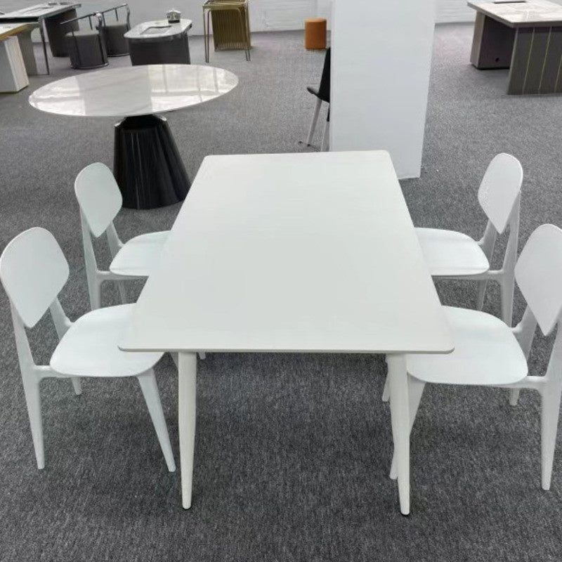 Nordic Style Marble Dining Table pure white Simple but elegant Suitable for small homes, minimalist square tables.