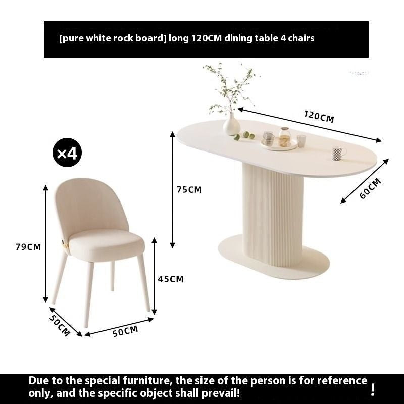 นอร์ดิกเจ้าหญิงโต๊ะอาหารขนาดเล็กครอบครัวโต๊ะอาหารห้องนั่งเล่นโต๊ะอาหารสไตล์ครีม 