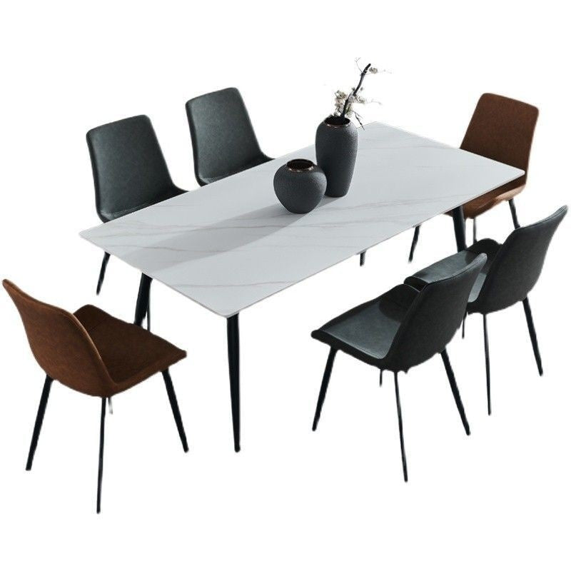 Rectangular Marble Dining Table Luxurious, minimalist, Italian style for small rental rooms/