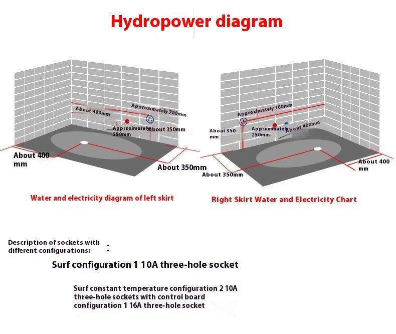 QW- Acrylic Wave Constant Temperature Bathtub