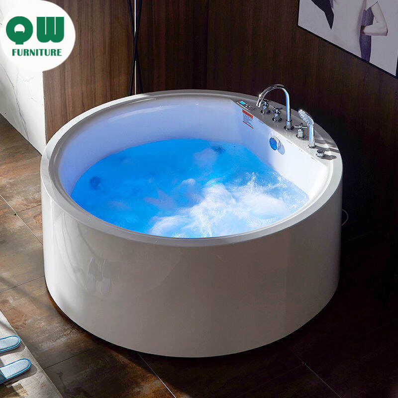 QW- QW Round Bathtub with Surf Function + Lights