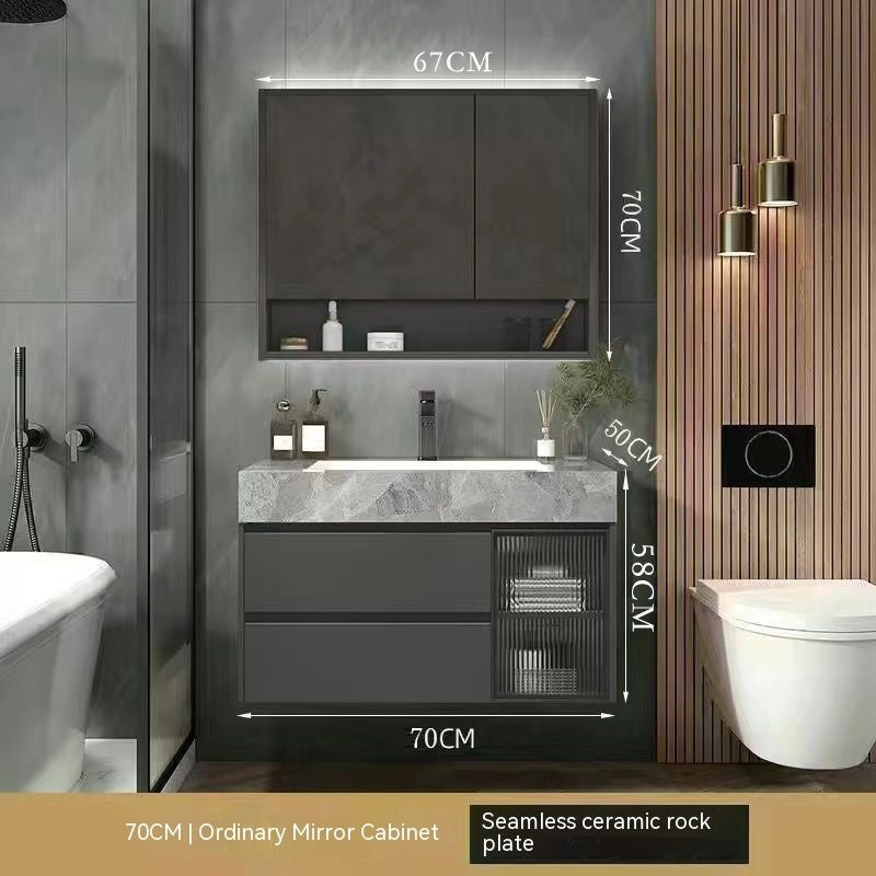 Rockboard ห้องน้ำล้างมือห้องน้ำในห้องน้ำตู้กระจกสมาร์ท 