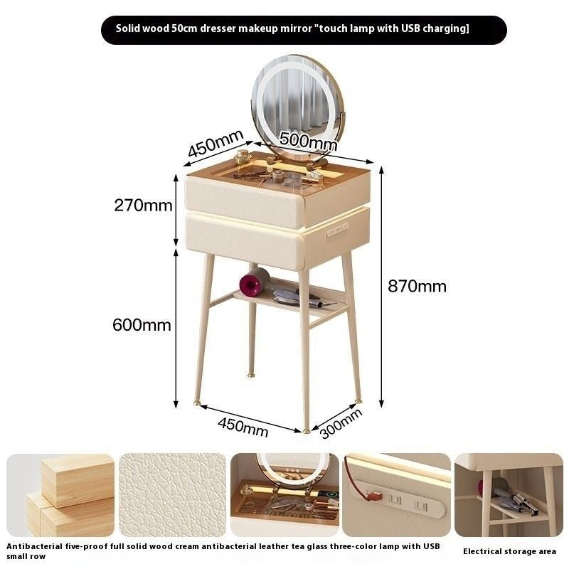 ในมินิห้องนอนขนาดเล็กโต๊ะเครื่องแป้งโต๊ะเครื่องแป้งโต๊ะเครื่องแป้งที่ทันสมัยสไตล์ใหม่ป้อมปราการ