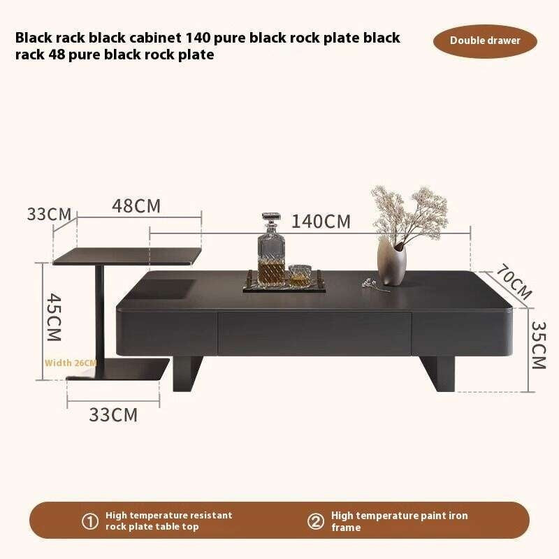 Italian Style Rectangular Stone High-end Living Room Coffee Simple Modern Table for Home