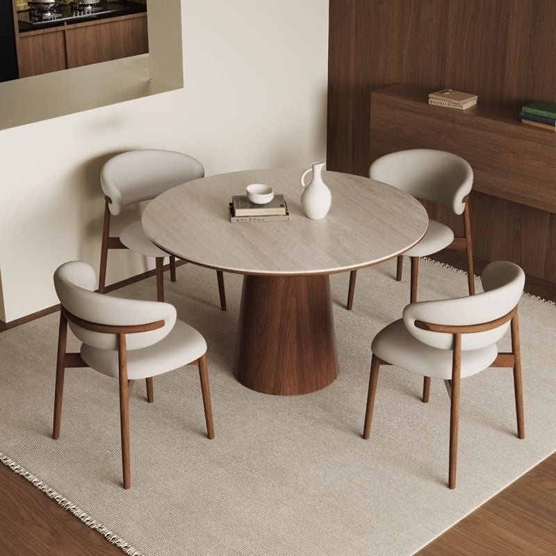 Luxury Granite Round Table for Home/Reception Premium Conversation Chair Set