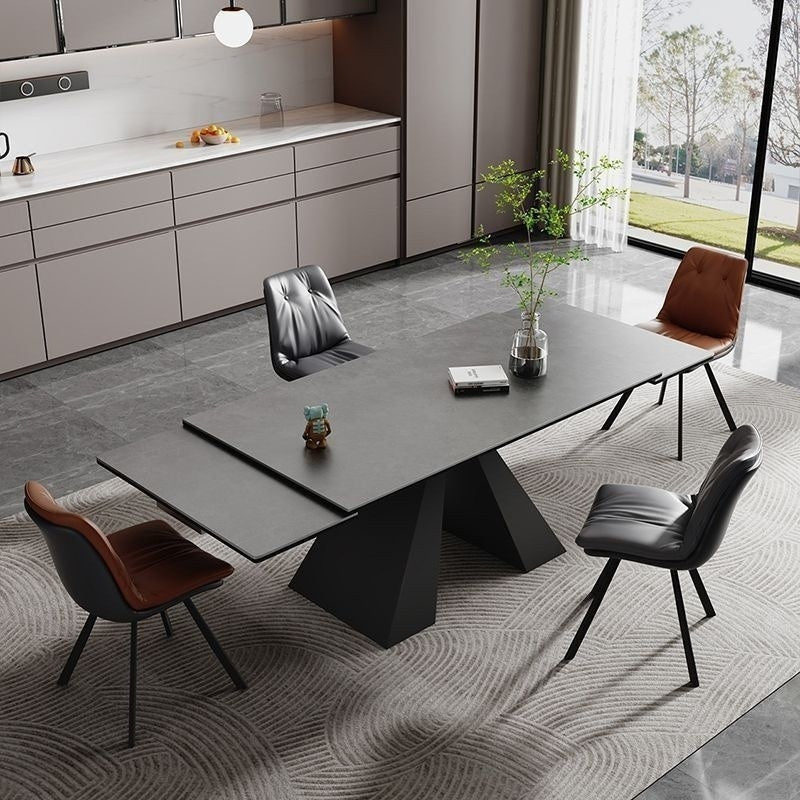 Simple Italian style Expandable design Modern minimalist dining table