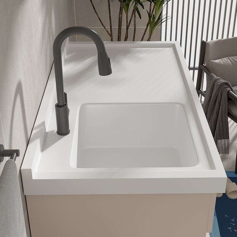 QW- Stainless Steel Storage Cabinet Bathroom Sink Washing Machine Counter