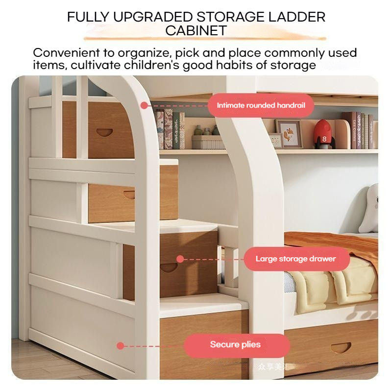 All solid wood builds the mother bed. Upper lower beds are thicker higher, multi-purpose up down combining high and low beds, children's beds.