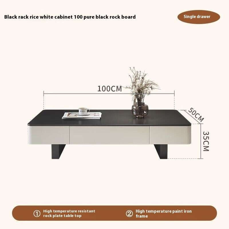 Italian Style Rectangular Stone High-end Living Room Coffee Simple Modern Table for Home