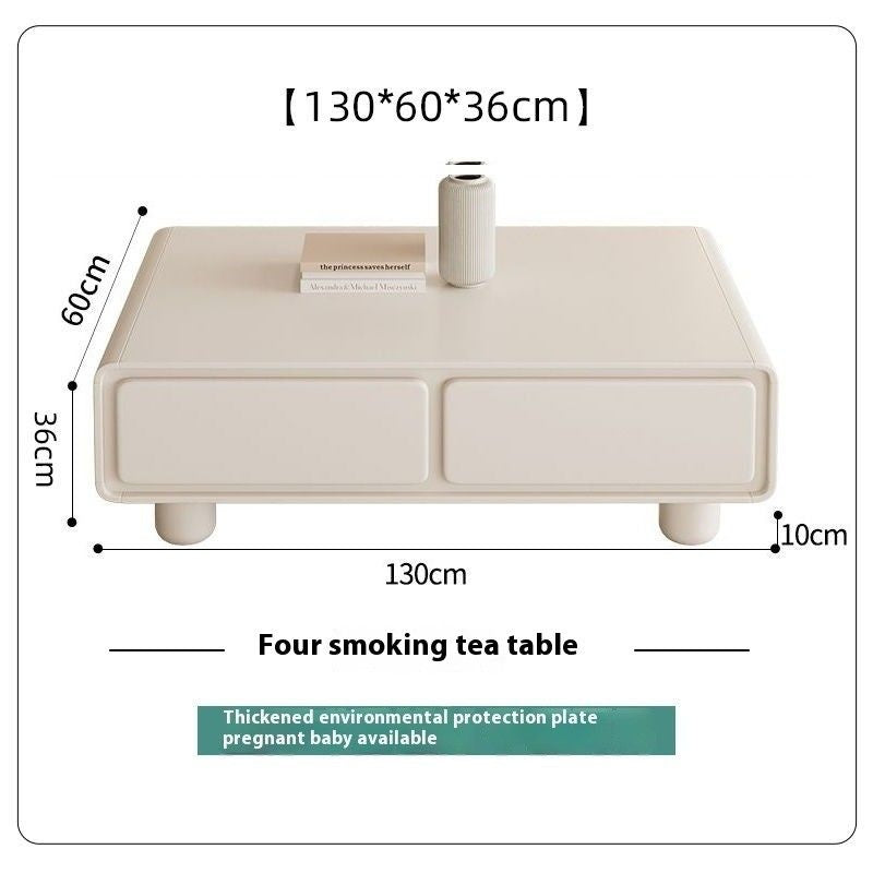 เมนูกลมครีมลมทีวีตู้สีขาวที่เรียบง่ายในโต๊ะกาแฟรวมห้องนั่งเล่นขนาดเล็กชั้นใน...