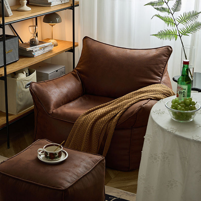 Simple American Style Ins Wind Living Room Single Lazy Sofa Bed High Bounce Tatami Mat Not Sagging Oil Wax Surface