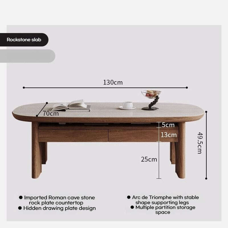 Stone Board Living Room Home Modern Simple Coffee Table