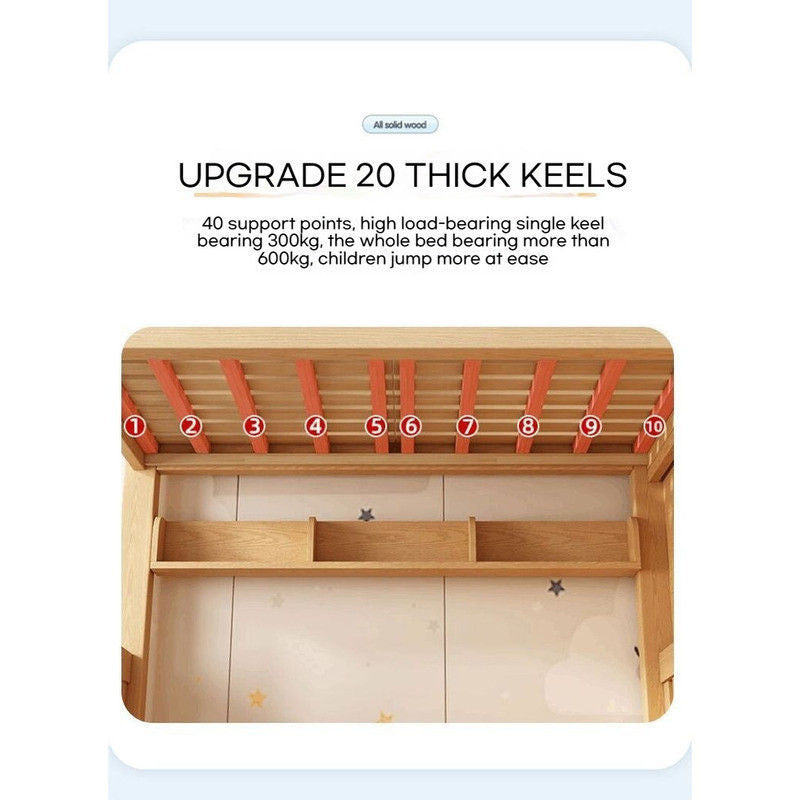 All solid wood builds the mother bed. Upper lower beds are thicker higher, multi-purpose up down combining high and low beds, children's beds.