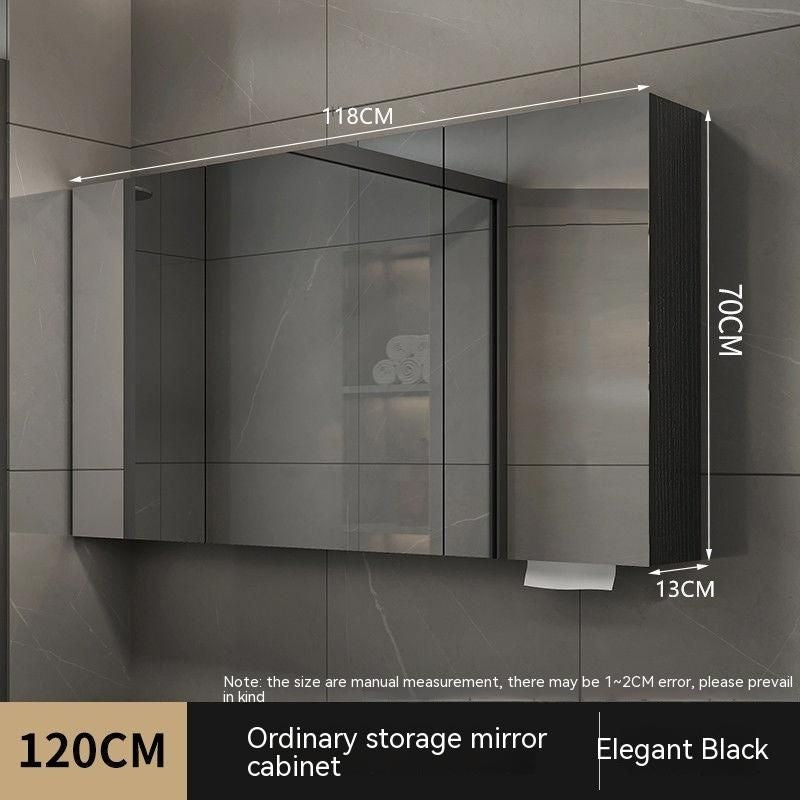 QW- Smart Solid Wood Wall Mounted Bathroom Mirror Storage Cabinet