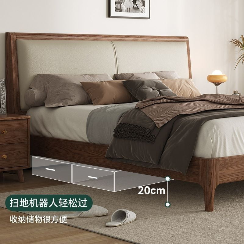 ห้องนอนสีขาว 1.5 เมตรโมเดิร์นที่เรียบง่ายและทันสมัยเตียงบ้านนอร์ดิก 1.8 เมตรห้องนอนใหญ่การ์...