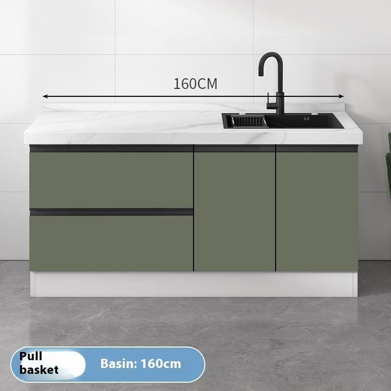 QW- Kitchen kitchen storage cabinet, work desk with sink