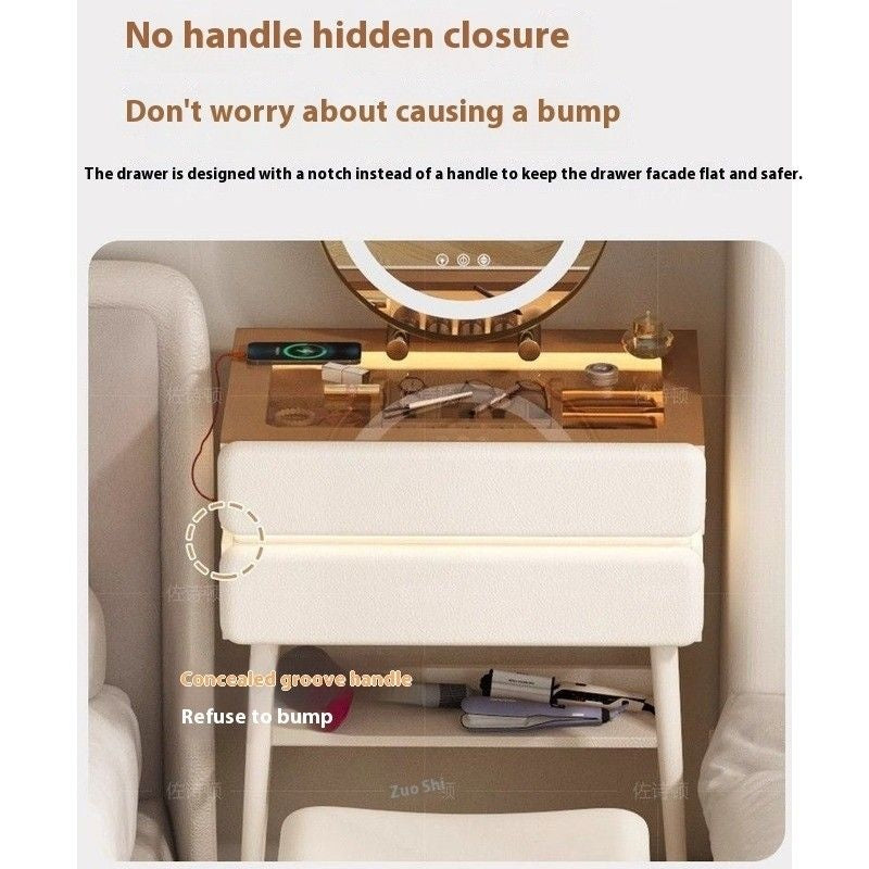 Multifunctional Mini Small Bedroom Modern Simple Dressing Table New Style Safety Glass