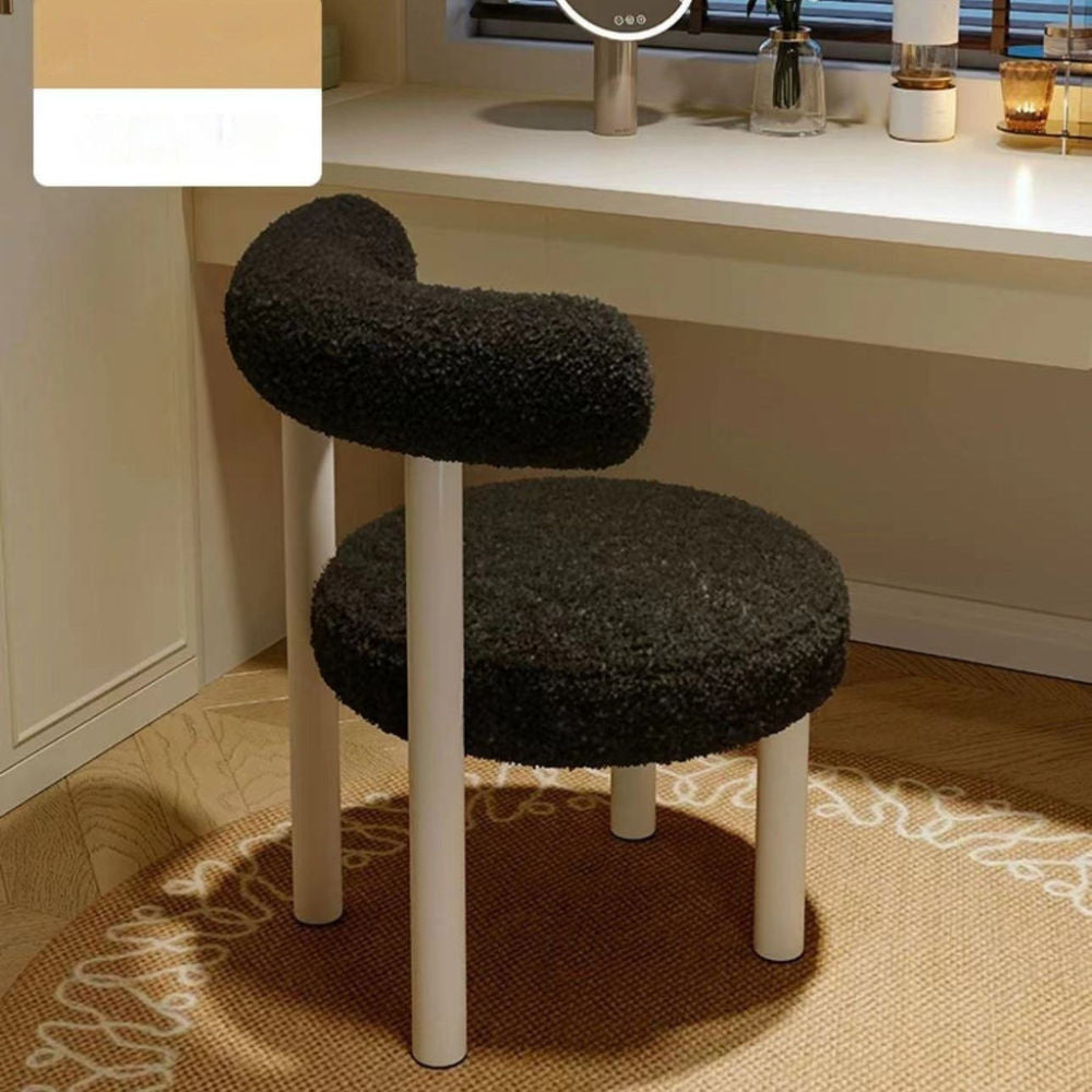 Bedroom Makeup Cream Wind Simple Nordic Home Dining Chair with Backrest Light Luxury Soft Dressing Bag Stool
