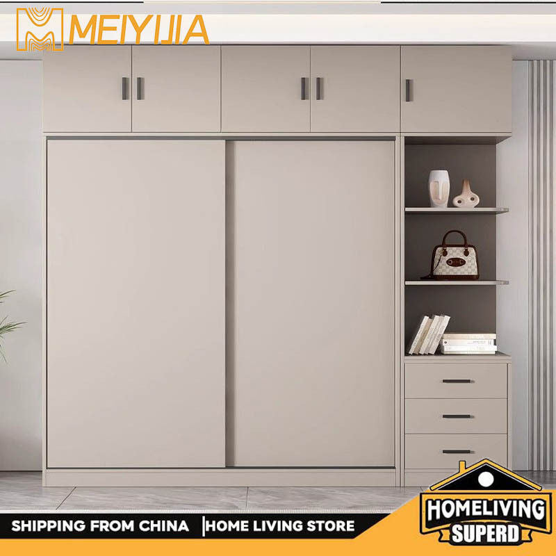 Solid Wood Home Bedroom Cream Wind Small House Modern Simple Multi-size Cabinet Top Side Wardrobe
