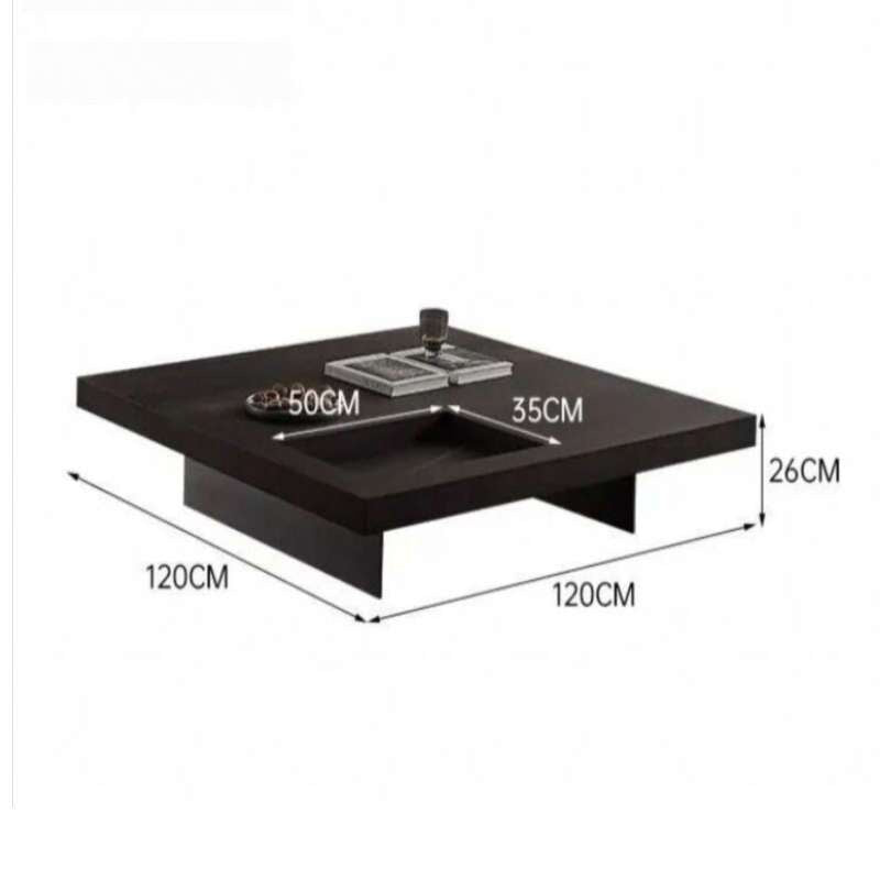 Simple coffee table for living room Creative Rectangular Smoke Wood Tea Table