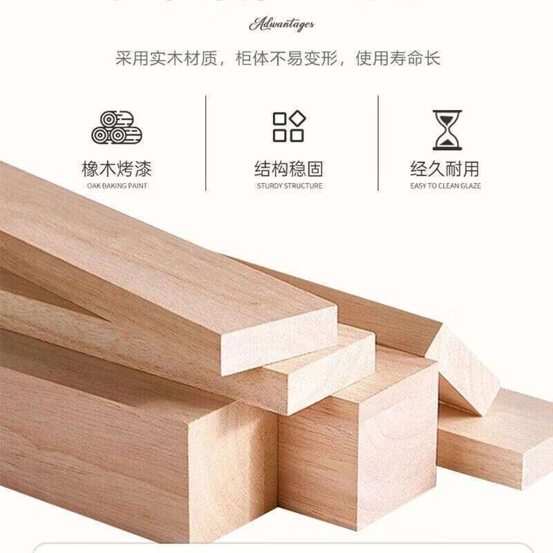 QW- Bathroom storage with oak wood gloss finish, smart mirror cabinet in the bathroom, bathroom sink set