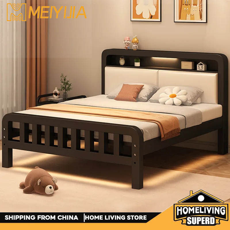 Iron used in home, master bedroom, double 1.5 meters, dormitory thickened iron frame bed for rental 1.2 meters