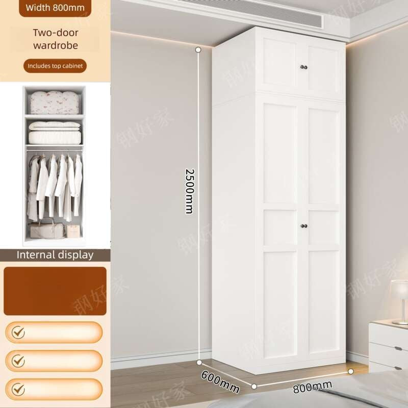 Thick metal wardrobe for home bedroom modern simple Floor standing storage cabinet