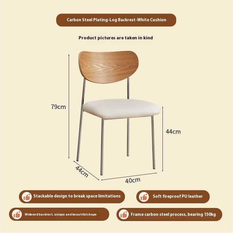 เก้าอี้วินเทจพร้อมพนักพิงร้านอาหารที่ออกแบบฝรั่งเศส 