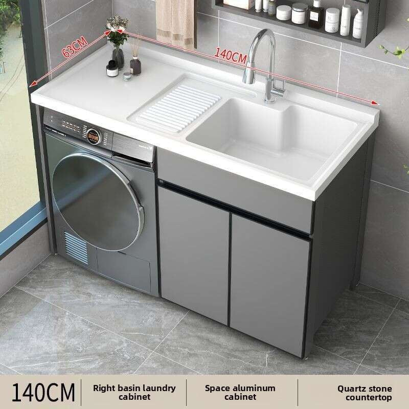 QW- Aluminum Washing Machine Countertop Bathroom Storage Cabinet
