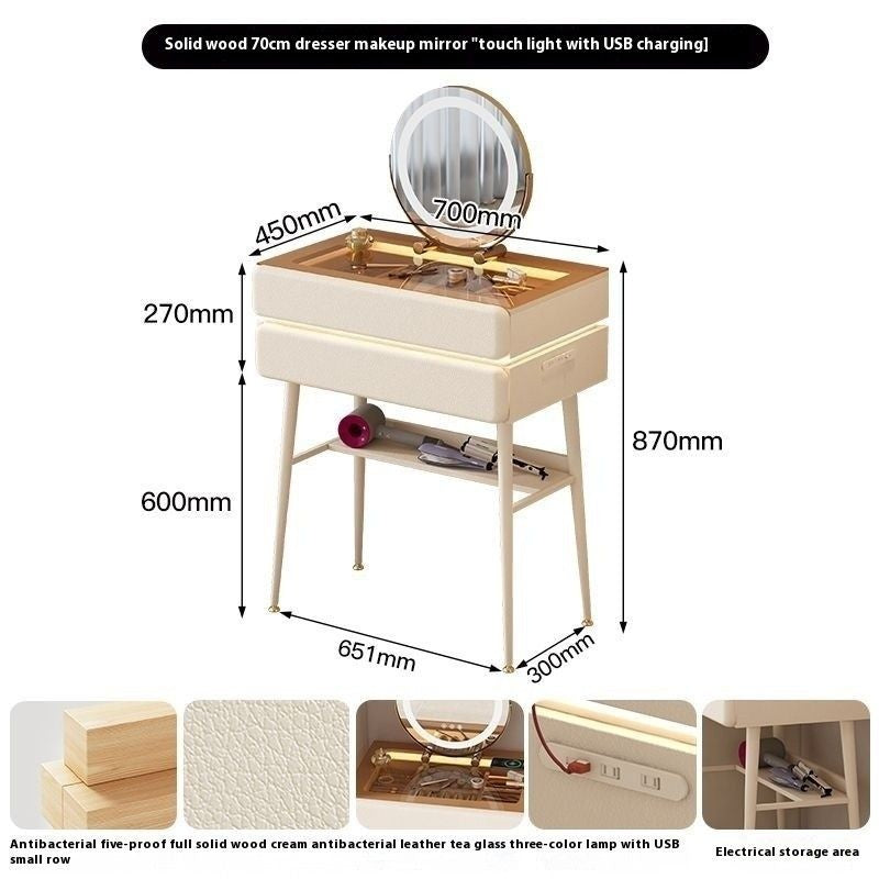 ในมินิห้องนอนขนาดเล็กโต๊ะเครื่องแป้งโต๊ะเครื่องแป้งโต๊ะเครื่องแป้งที่ทันสมัยสไตล์ใหม่ป้อมปราการ