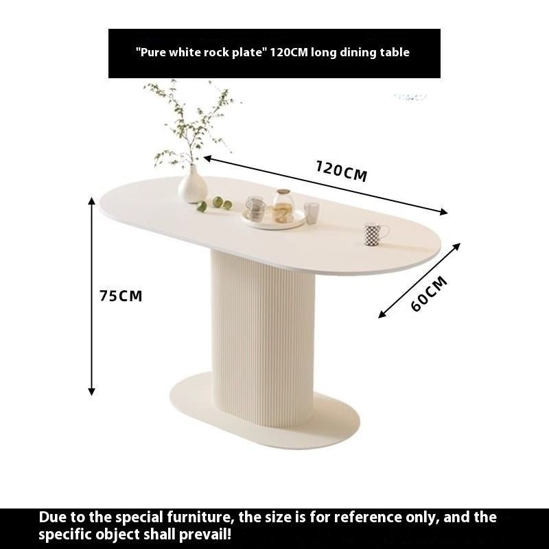 นอร์ดิกเจ้าหญิงโต๊ะอาหารขนาดเล็กครอบครัวโต๊ะอาหารห้องนั่งเล่นโต๊ะอาหารสไตล์ครีม 