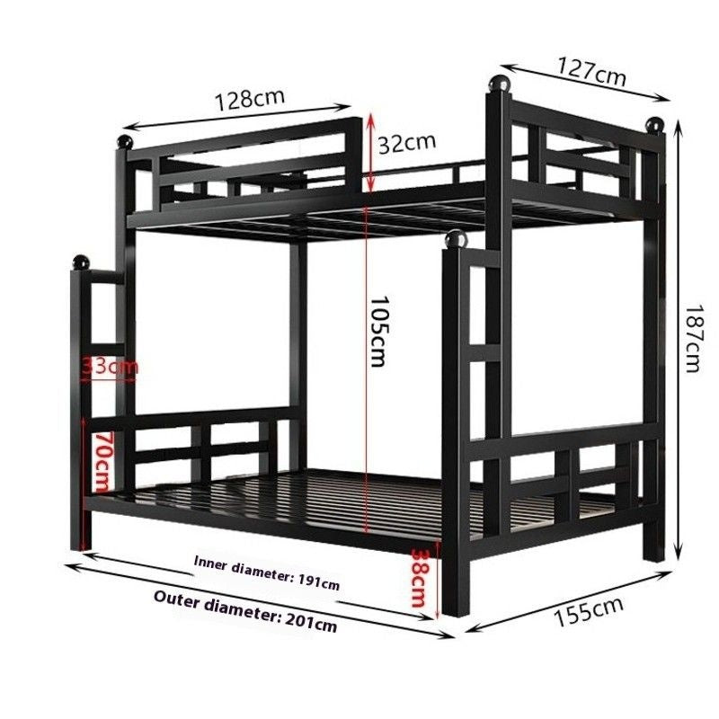 Bunk shelf, frame, upper and lower high-low bed, steel frame bed