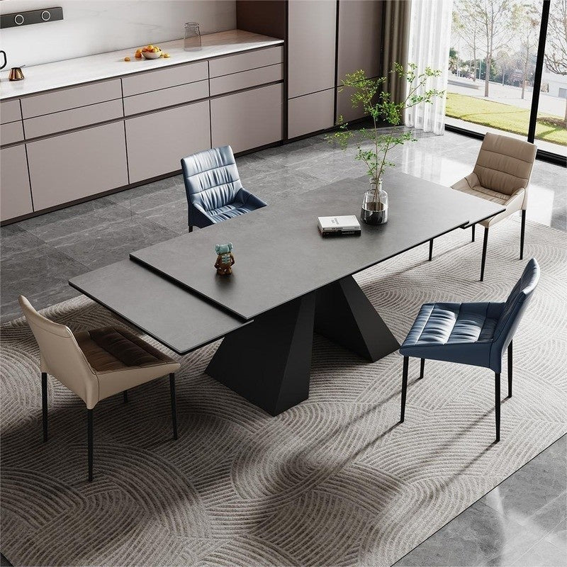 Simple Italian style Expandable design Modern minimalist dining table