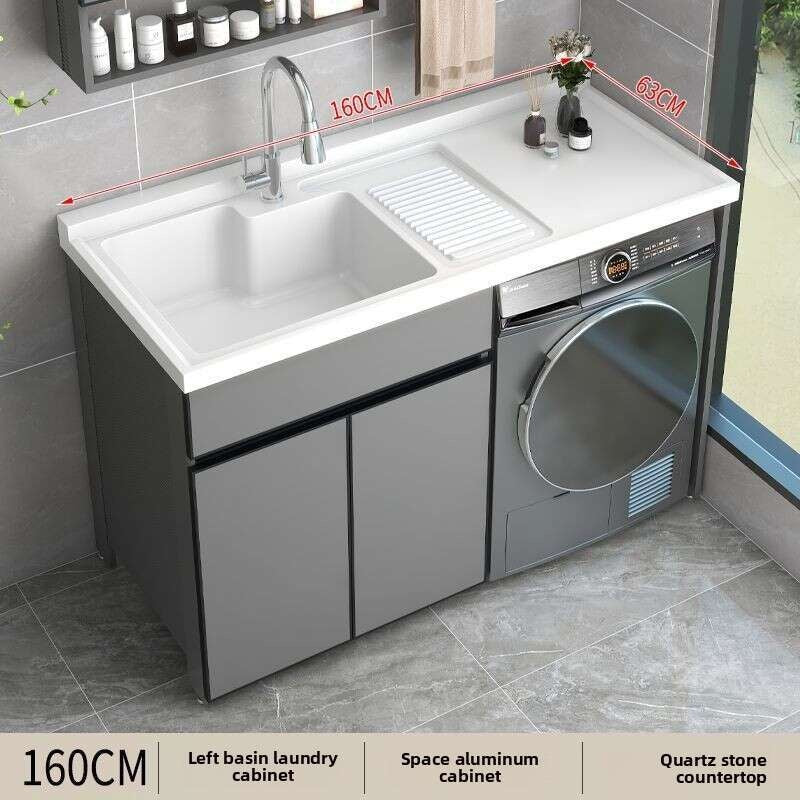 QW- Aluminum Washing Machine Countertop Bathroom Storage Cabinet
