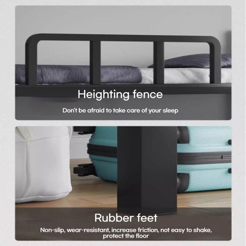 Two-story upper and lower beds, frame steel two-story apartment single bed, double bed