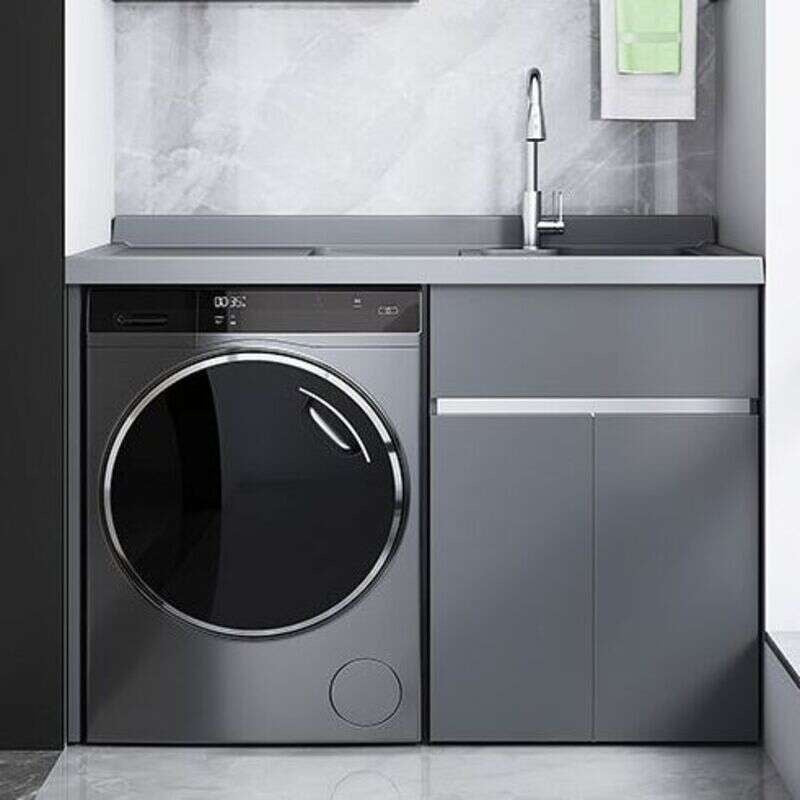 QW- Stainless Steel Storage Cabinet Bathroom Sink Washing Machine Counter