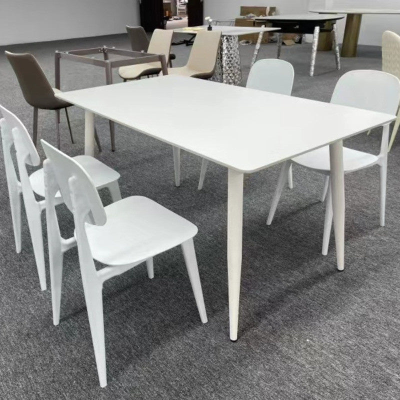 Nordic Style Marble Dining Table pure white Simple but elegant Suitable for small homes, minimalist square tables.