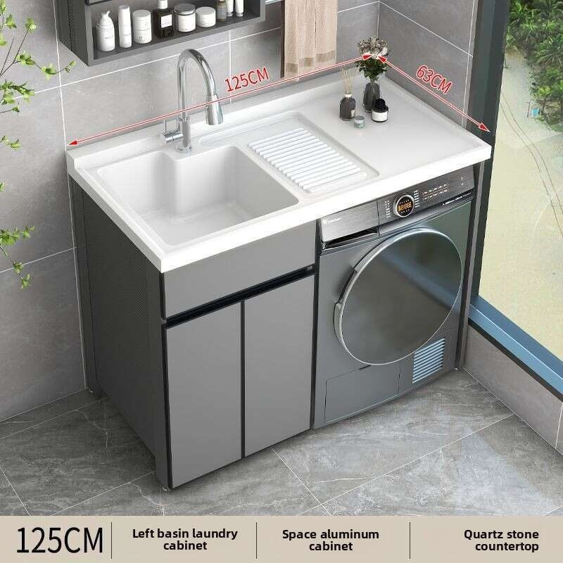 QW- Aluminum Washing Machine Countertop Bathroom Storage Cabinet