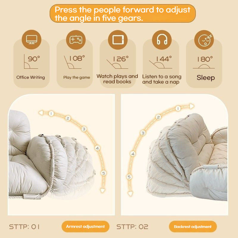 Teak Tatami Double Bedroom Living Room Balcony Small Sofa Lazy Chair