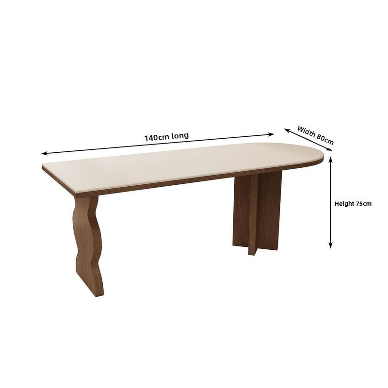 Nordic Style Sandstone Dining Set French Oval Table for Small Homes